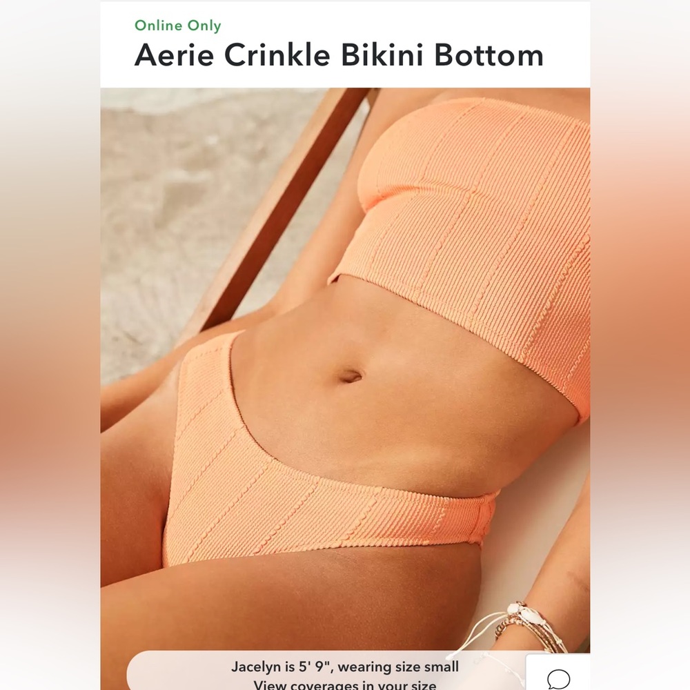 NWT Aerie Crinkle Cut bikini bottom